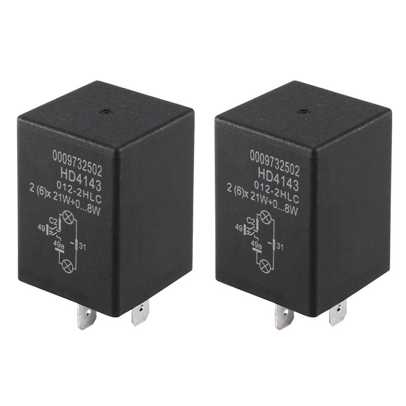 Bộ 2 Rơ Le Đèn Nhấp Nháy Cho Linde 335 336 E16 E20 E25 35X H20 H30 H40 0009732502 Phụ Kiện Thay Thế Chất Lượng Cao Cho Xe Hơi