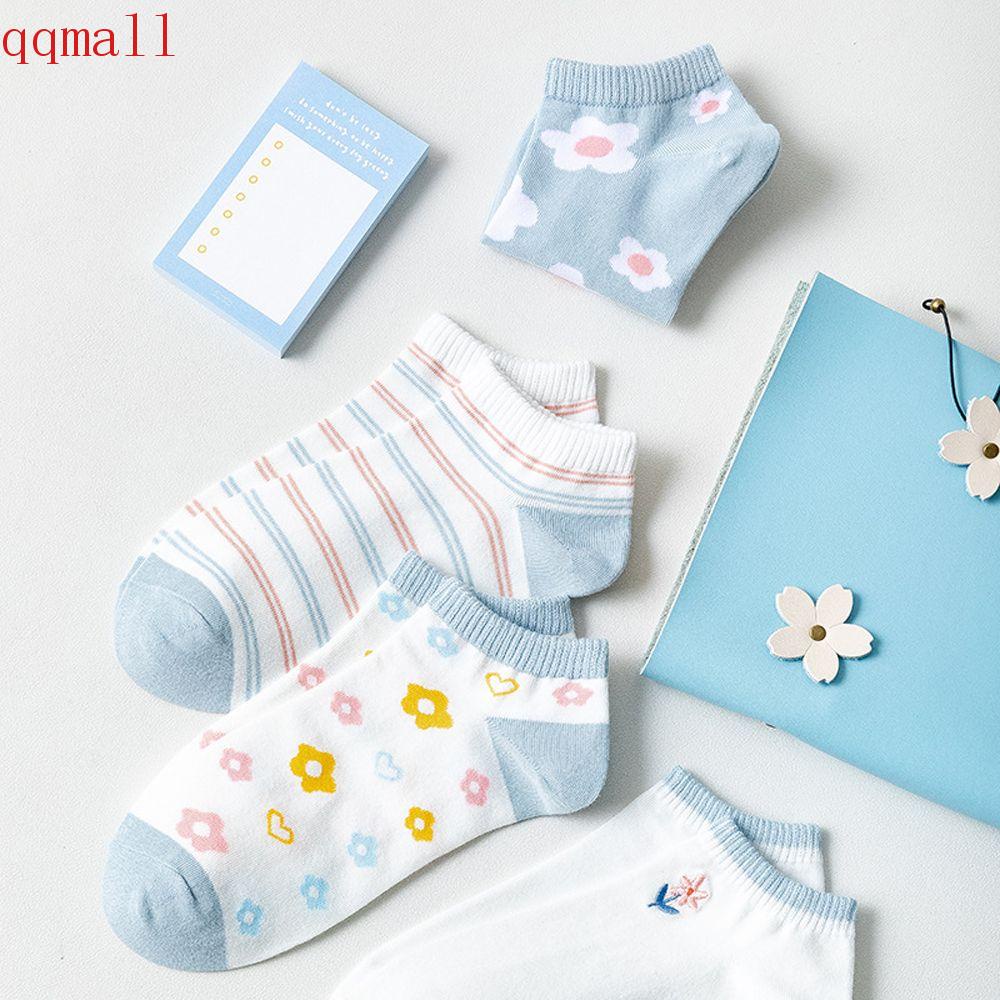 QQMALL Đôi Vớ HọA TiếT SọC Ngang ThờI Trang Cho Nữ