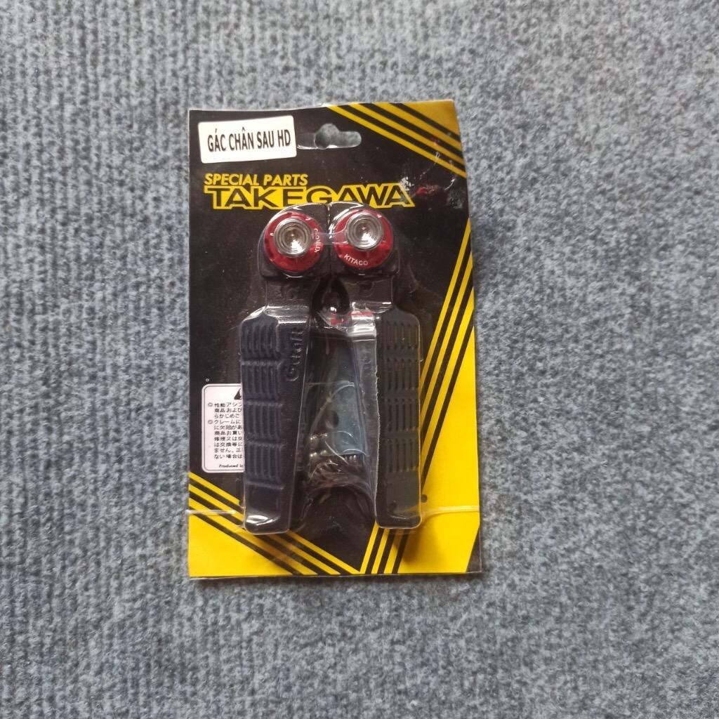 Gác Chân Sau TAKEGAWA TẶNG CỐT SALAYA Gắn Xe HONDA YAMAHA Dream, Wave, Fu Led, Vision, AB ,Nhôm Đúc