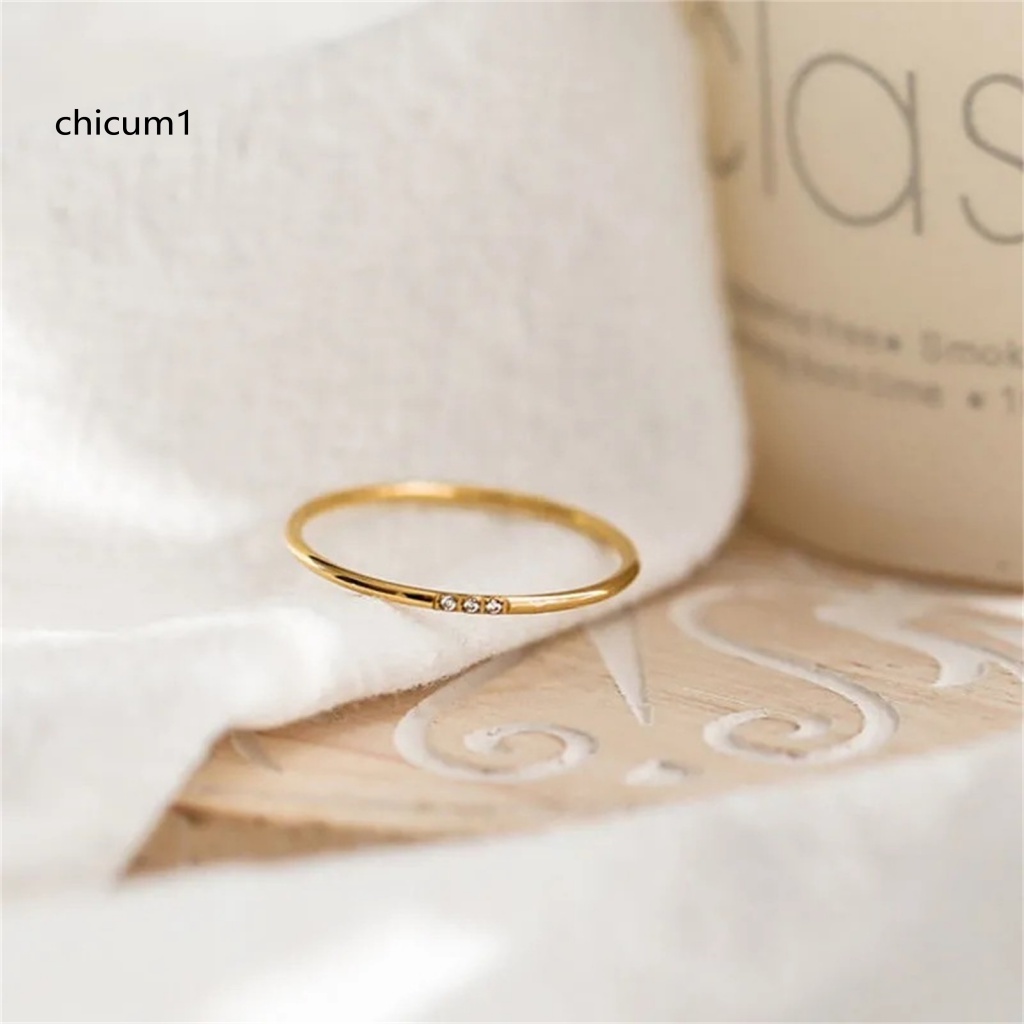 Nhẫn Thép Titan Không Gỉ Màu Sắc Sống Động Cho Nữ