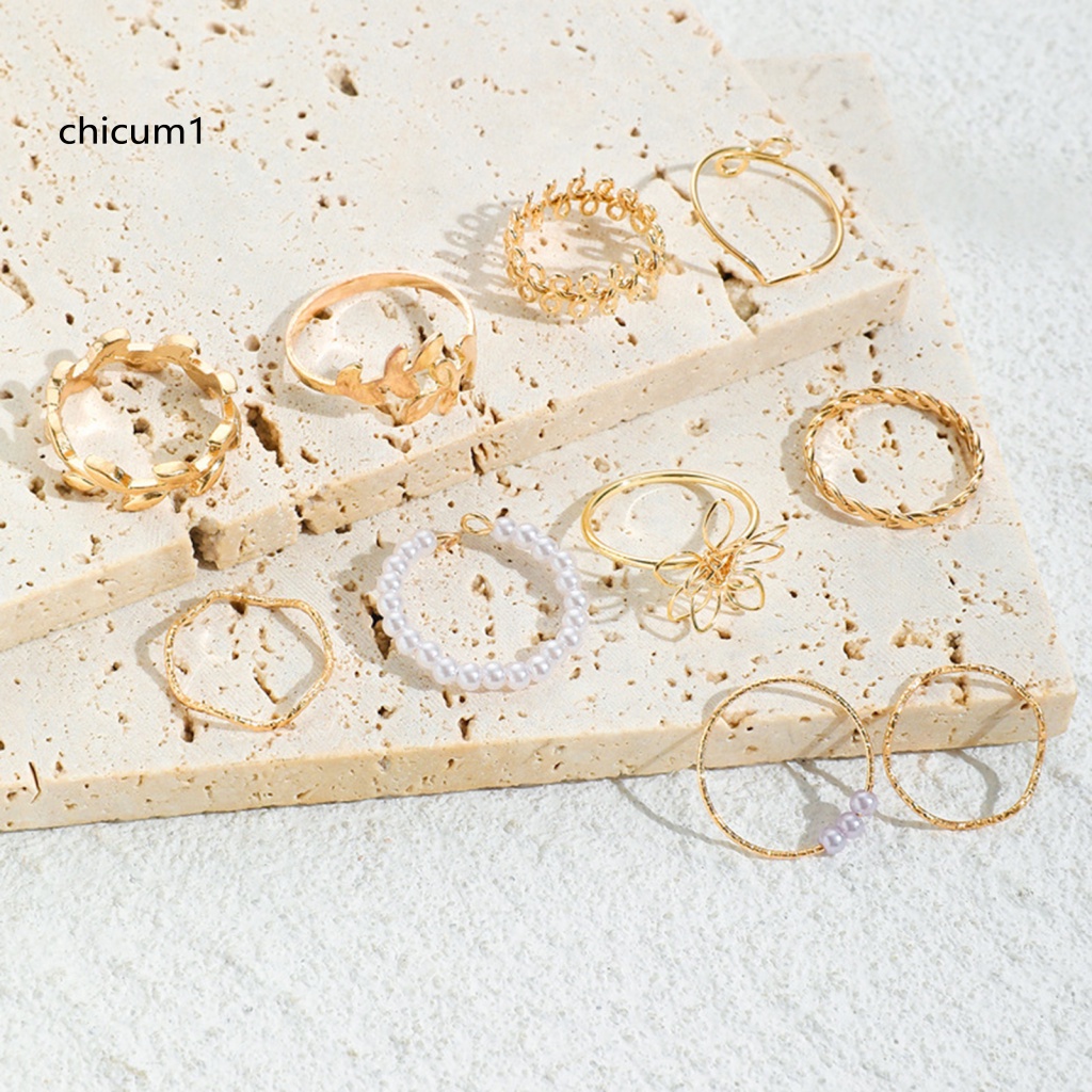 Set 10 Nhẫn Đeo Khớp Ngón Tay Phong Cách Bohemian