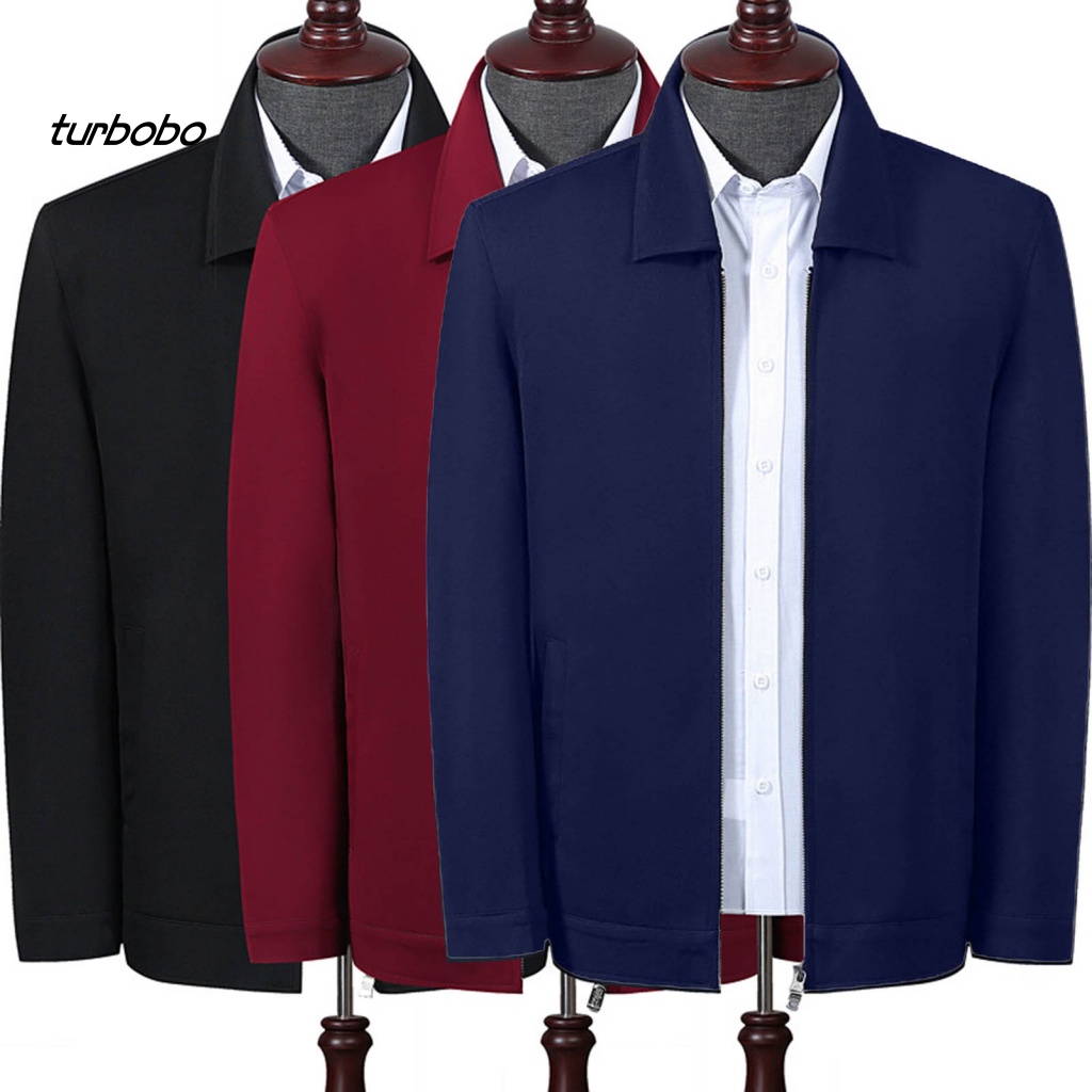 Áo Khoác Cổ Bẻ Dáng Rộng Màu Trơn Thời Trang Mùa Xuân Cho Nam