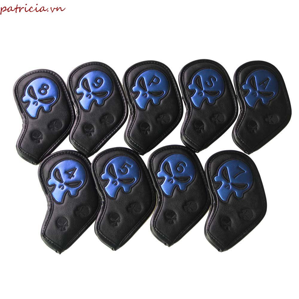 PATRICIA Bộ 9 Vỏ Bọc Bảo Vệ Đầu Gậy Đánh Golf Bằng Sắt Chất Lượng Cao