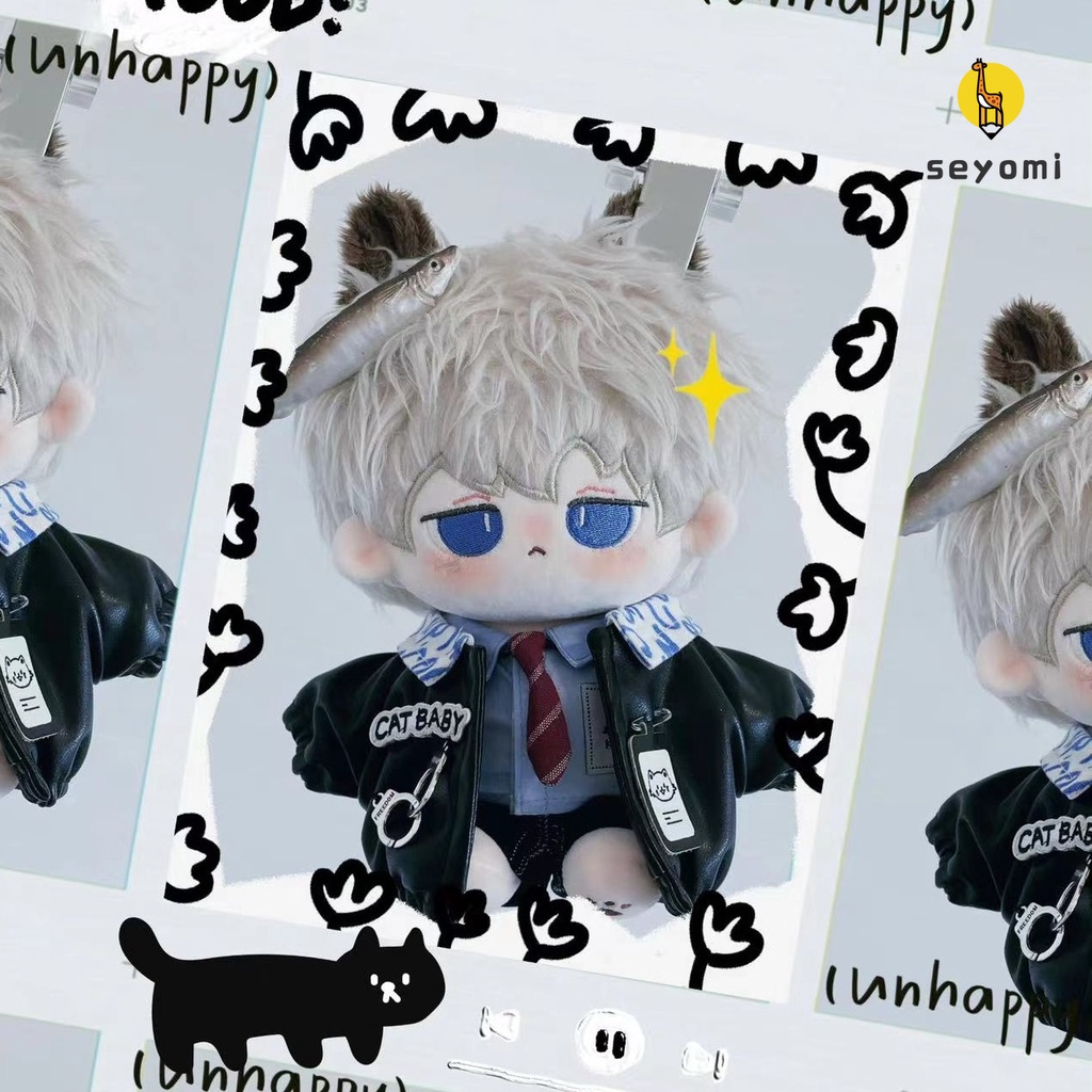 Set 3 Búp Bê Nhồi Bông 20cm Mặc Đồng Phục Dễ Thương