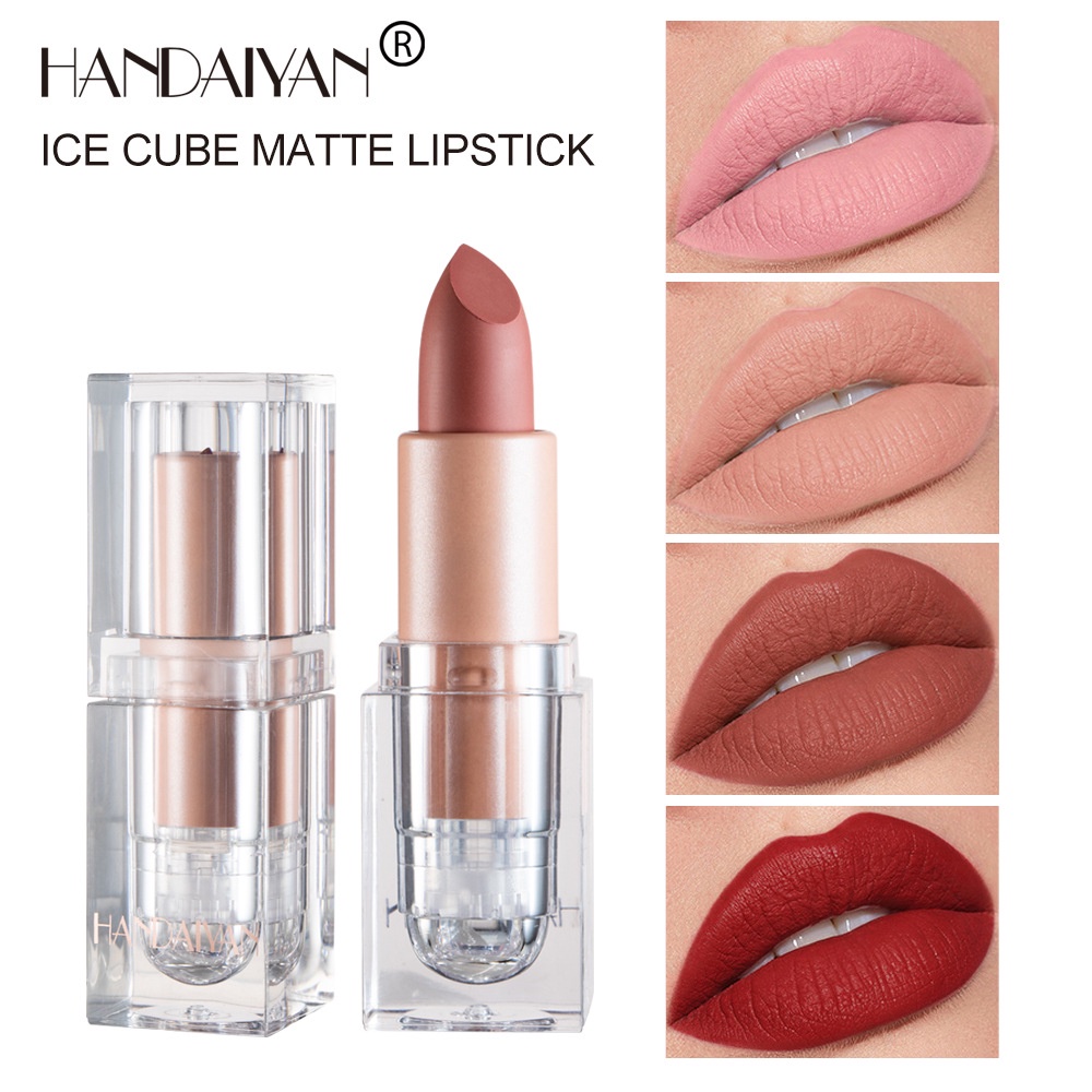 Son môi mờ không thấm nước velvet lip stick lâu trôi màu nâu đỏ tía tint nude sexy lipstic phụ nữ trang điểm mỹ phẩm