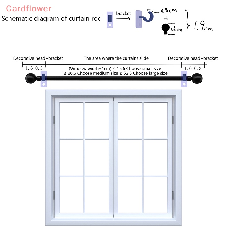 1 Bộ Rèm cửa sổ Có Móc Kim Loại Trang Trí Nhà Búp Bê 1: 12 Mới