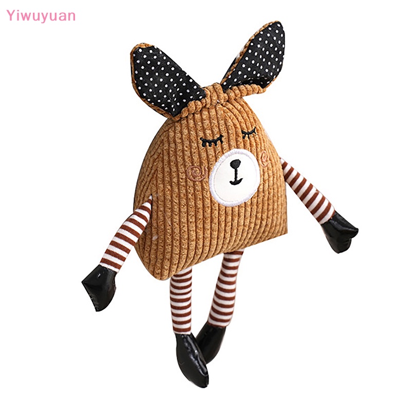 < Yiwuyuan > Móc Chìa Khóa Thỏ Nhồi Bông Mềm Mại Dễ Thương Hình Tam Giác / Thỏ Hoạt Hình Trang Trí Ba Lô /