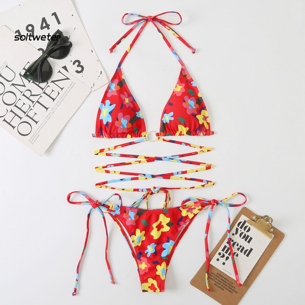 Bộ Đồ Bơi Bikini Lưng Cao Có Đệm Nâng Ngực In Họa Tiết Hoa Nhiều Màu Sắc Thời Trang Mùa Hè Cho Nữ