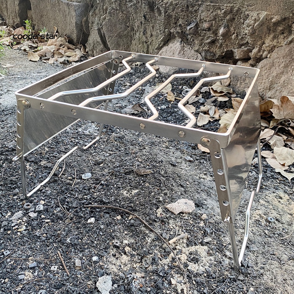 1 Bộ Giá Đỡ Bếp Lò Đa Năng Bằng Thép Không Gỉ Tùy Chỉnh Tiện Dụng Mang Theo Cắm Trại