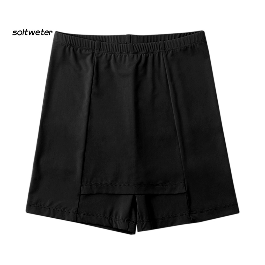 Quần Short Lưng Cao Co Giãn Hai Lớp Giúp Định Hình Eo An Toàn Cho Nữ