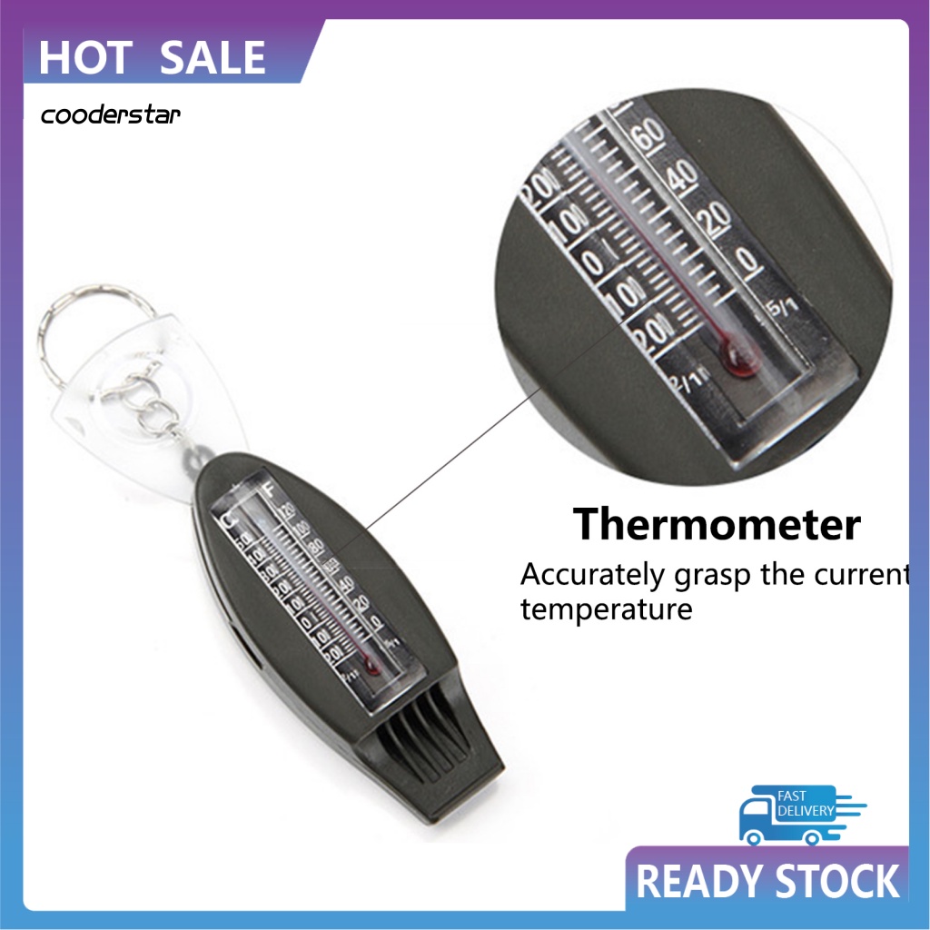 Còi Thổi Khẩn Cấp 4 Trong 1 Tích Hợp La Bàn Và Nhiệt Kế Đa Năng Tiện Dụng