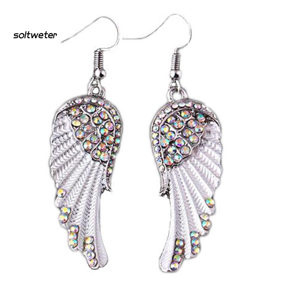 Bông Tai Hình Cánh Thiên Thần Đính Đá Thời Trang Dành Cho Nữ