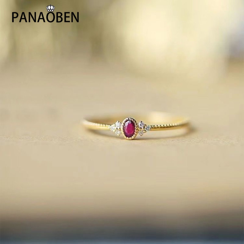 ♥ Nhẫn Bạc 925 Đính Đá Quý Nhân Tạo Mỏng Nhẹ Sang Trọng Dành Cho Nữ