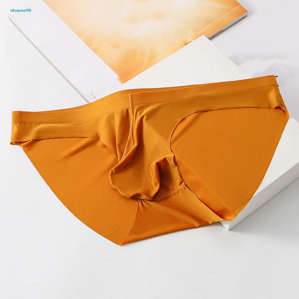 Quần Lót Lụa Lạnh Không Đường May Màu Sắc Thời Trang Cho Nam Giới