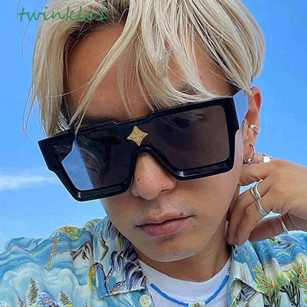 Kính Mát Gọng Vuông Lớn In Họa Tiết Da Báo Phong Cách Punk Hip Hop Thời Trang Cho Nam