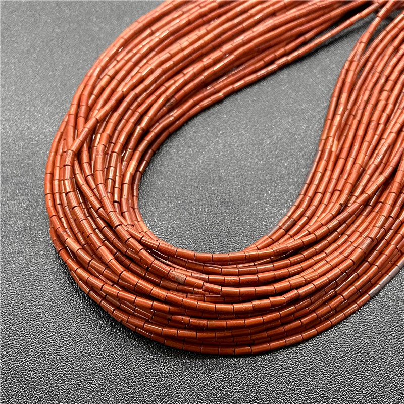 2x4mm Tự Nhiên Hình Trụ Ống Hạt Mã Não Ngọc Pha Lê Đá Quý Rời Đá Trang Sức Làm Tự Làm Vòng Tay Quyến Rũ 15 "