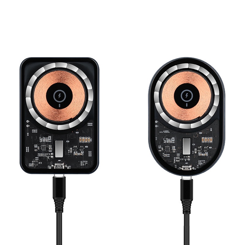 Giá Đỡ Điện Thoại Kiêm Sạc Nhanh Không Dây 15W Có Nam Châm Hít Cho Xe Hơi