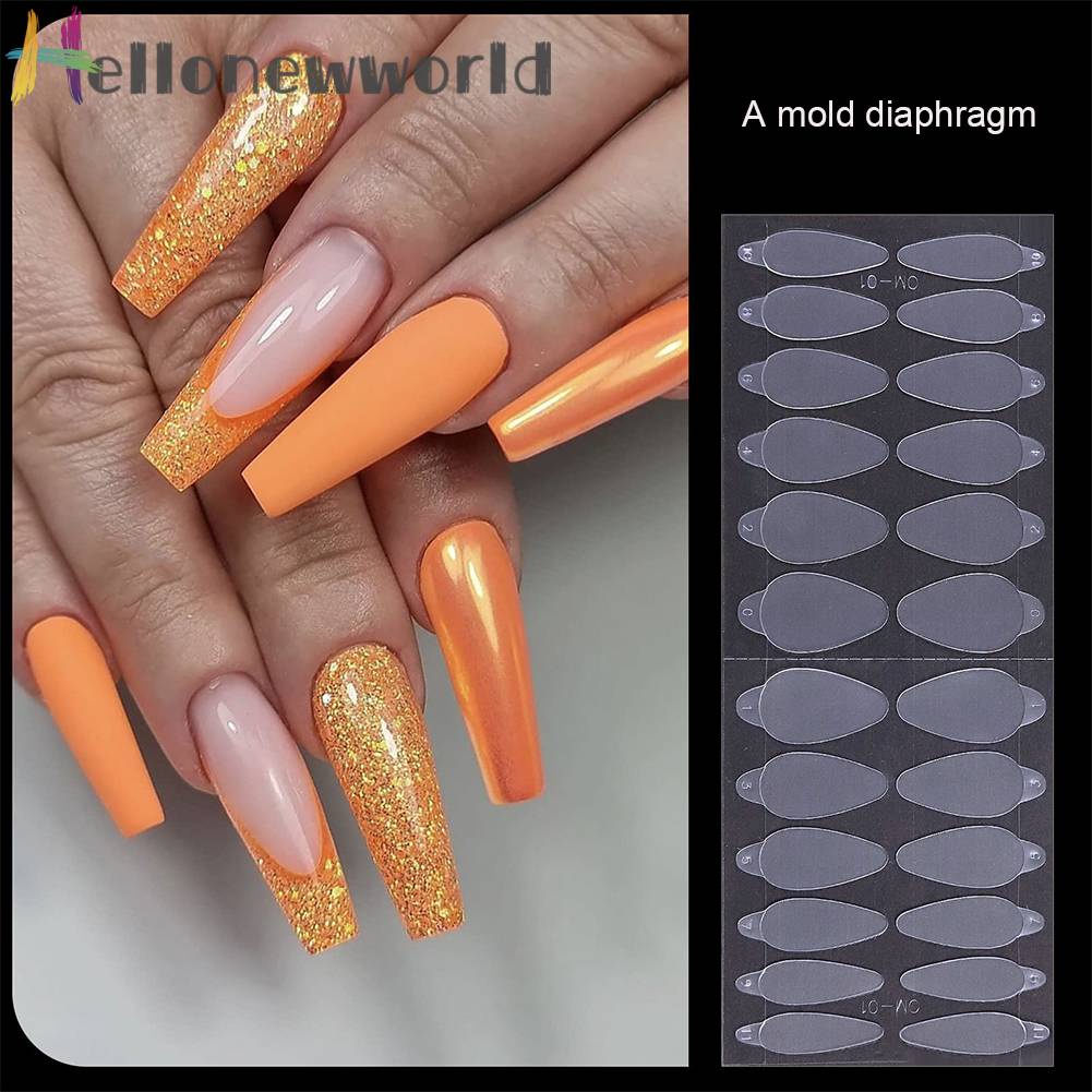 Set 24 Khuôn Dán Trang Trí Móng Tay Chuyên Dụng Cho Salon