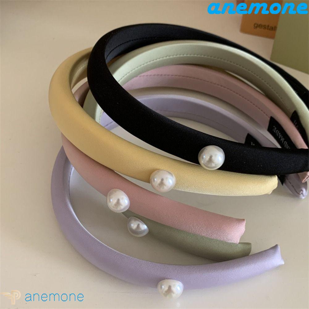 ANEMONE Băng đô cài tóc rửa mặt Bằng Lụa Satin Phong Cách Vintage Cho Nữ