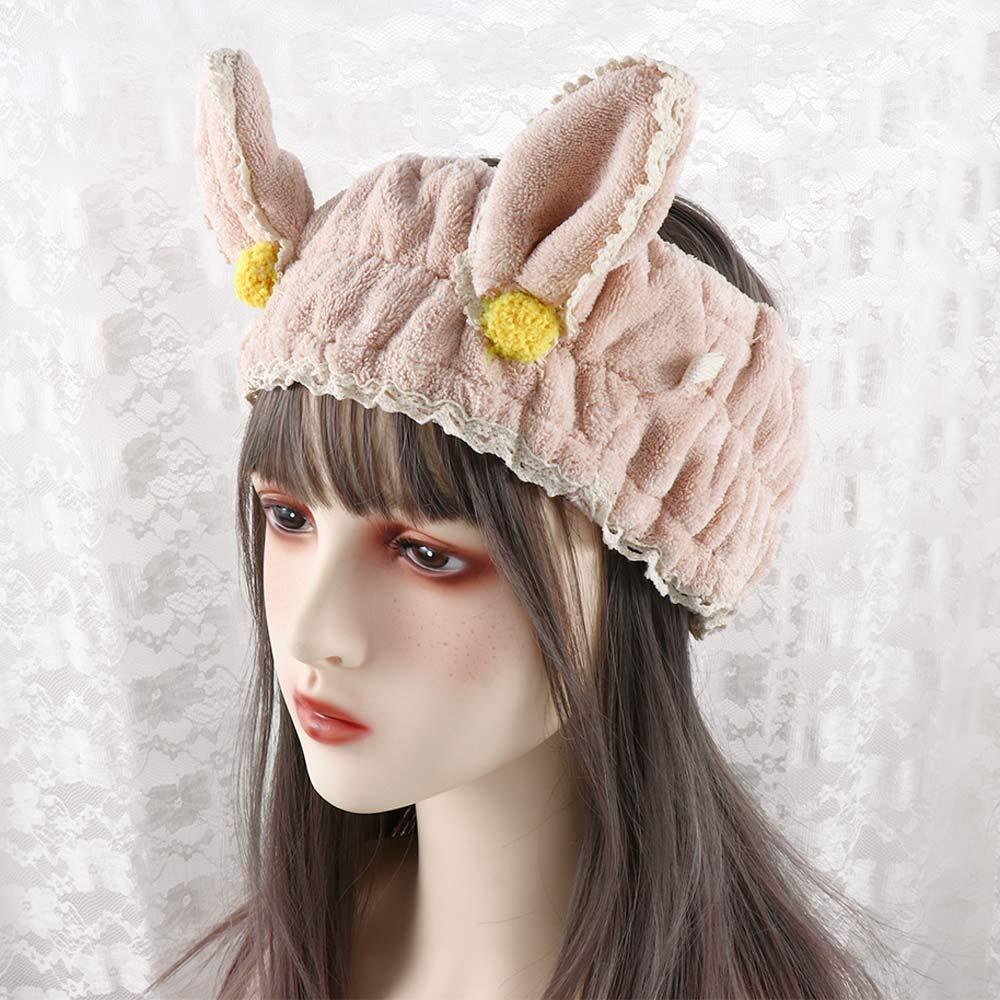 ANEMONE Băng Đô Cài Tóc Hình Tai Thỏ Bằng Lông Nhung Chống Trượt Dễ Thương Xinh Xắn