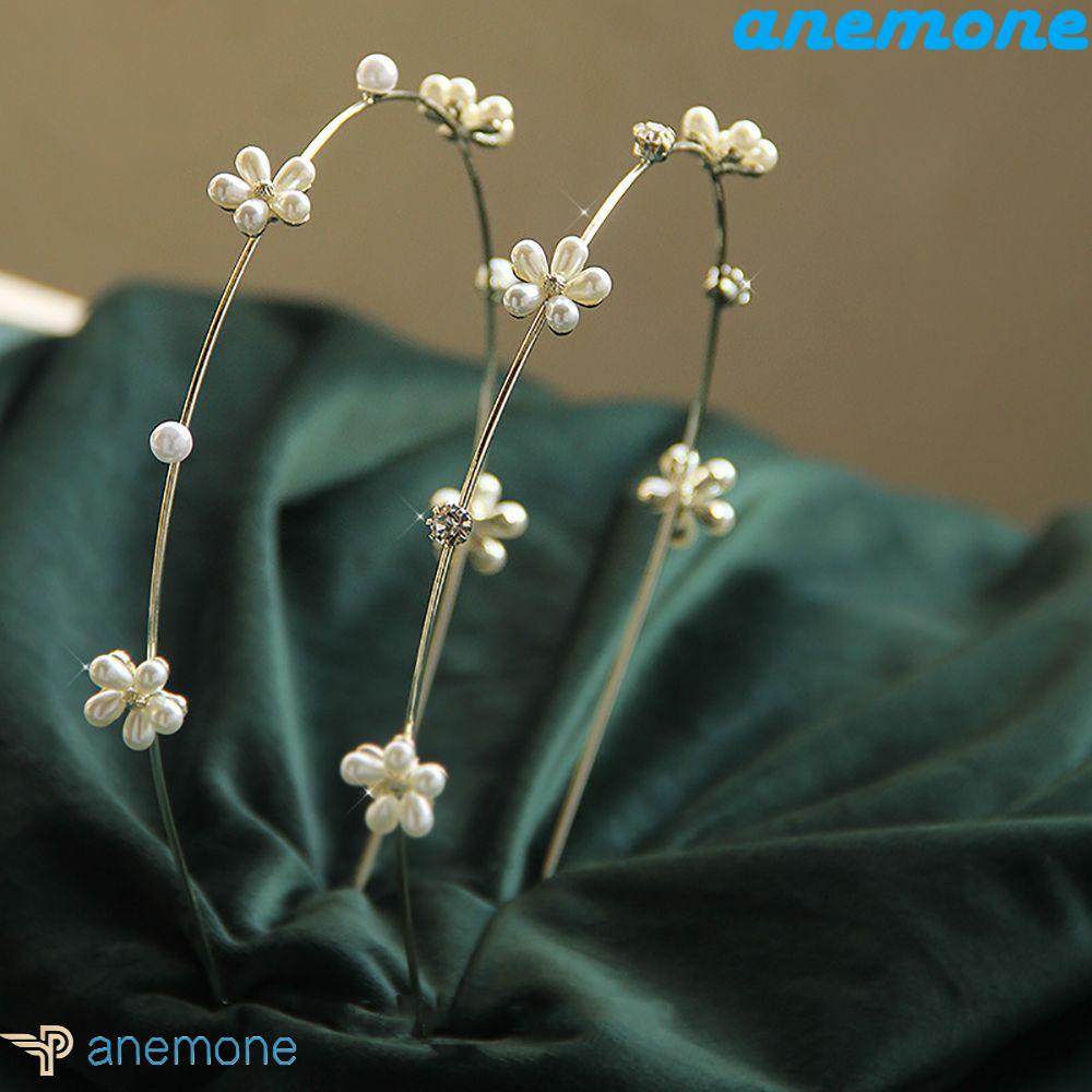 ANEMONE Băng Đô Cài Tóc Bằng Hợp Kim Đính Đá Lấp Lánh Thời Trang Cho Nữ