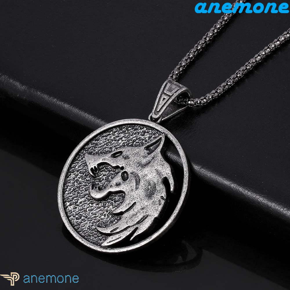 ANEMONE Vòng cổ Dài Phong Cách Punk Hàn Quốc In Hình Geralt Trong Game The Witcher 3 Dành Cho Nam Và Nữ