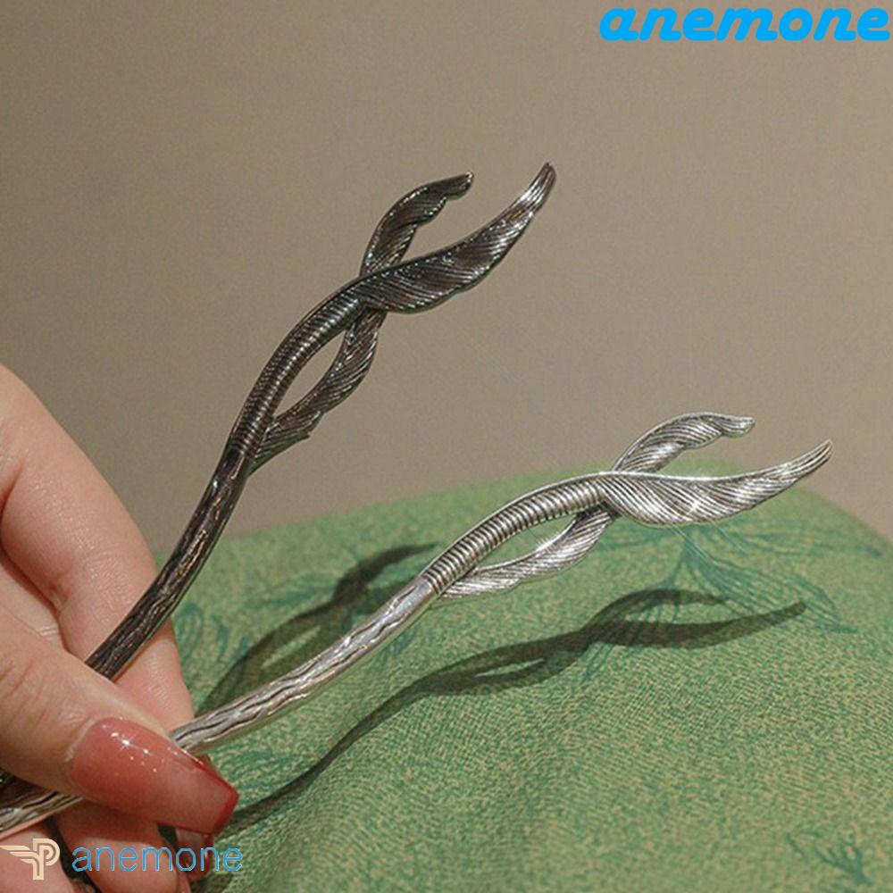 ANEMONE Que Đan Chéo Màu Bạc Phong Cách Trung Hoa Độc Đáo