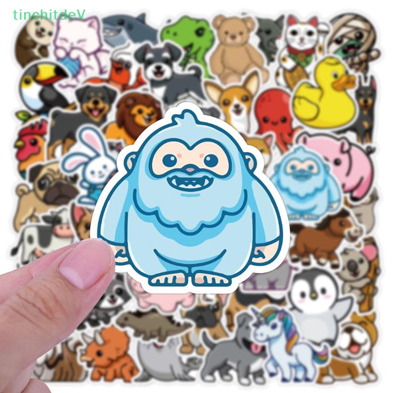 [TinchitdeV] 50 Miếng Dán Hình Động Vật Hoạt Hình Dễ Thương Trang Trí Laptop Điện Thoại Ván Trượt Xe Hơi [Mới]