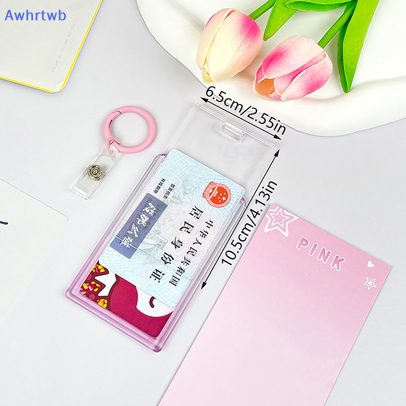 Bao Đựng Thẻ Bằng Acrylic Trong Suốt 3 Inch Màu Gradient Cho Học Sinh Mới