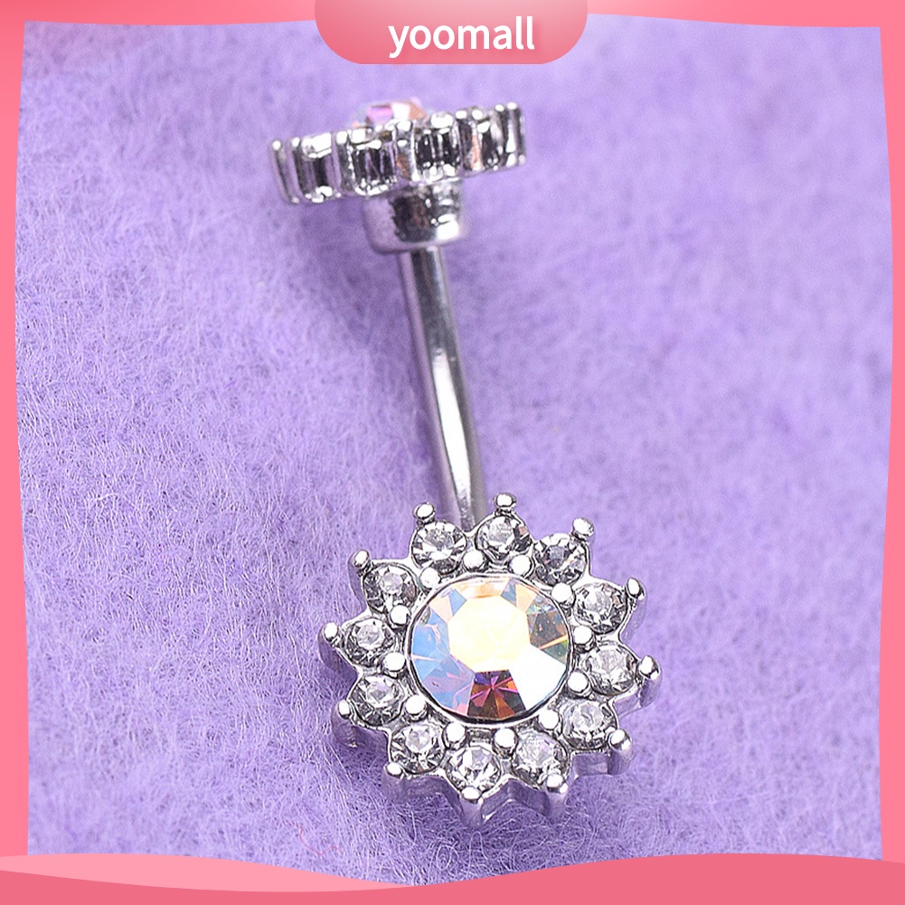 Khuyên Rốn Hình Hoa Đính Đá Lấp Lánh Gợi Cảm Cho Nữ