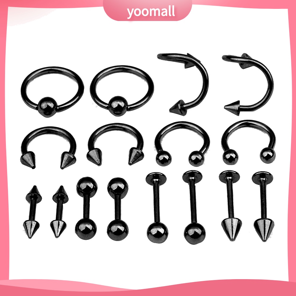 Set 16 Khuyên Xỏ Cơ Thể Thời Trang Cá Tính