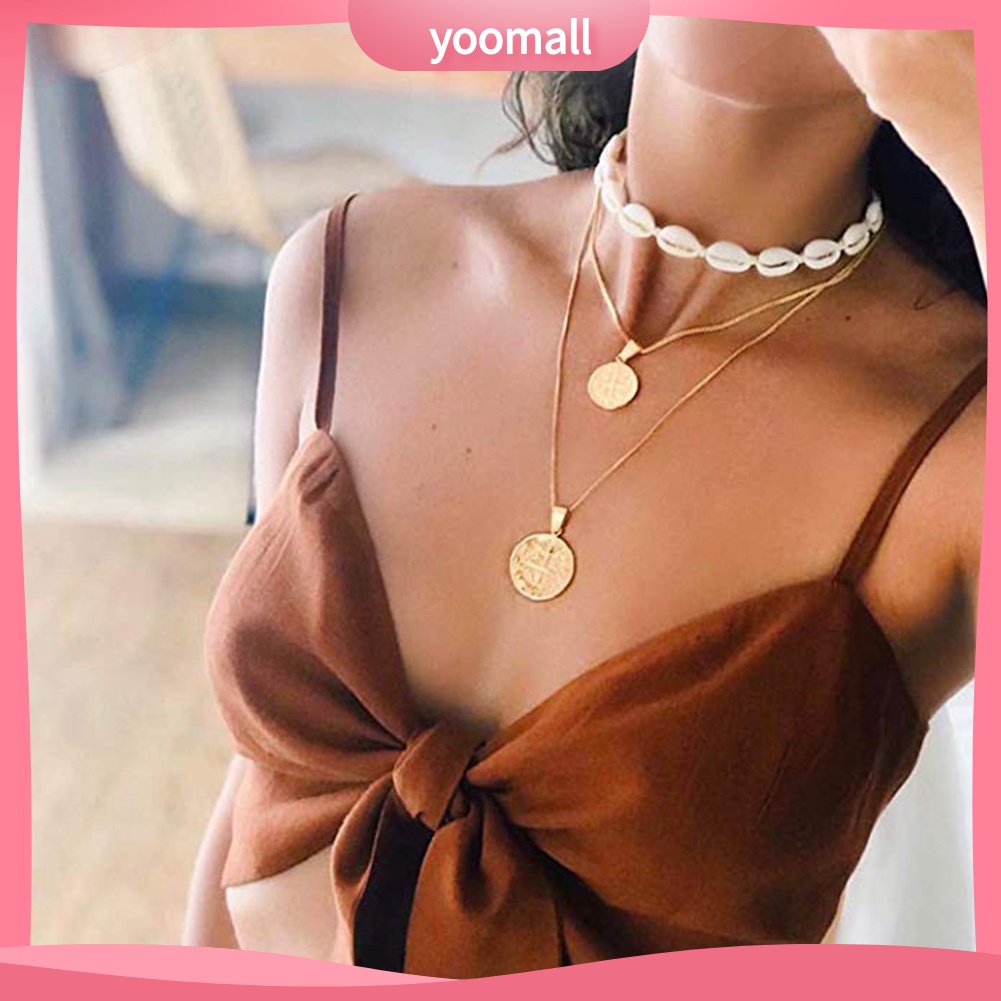 Vòng cổ Mặt Vỏ Sò Phong Cách Hawaii Có Thể Điều Chỉnh