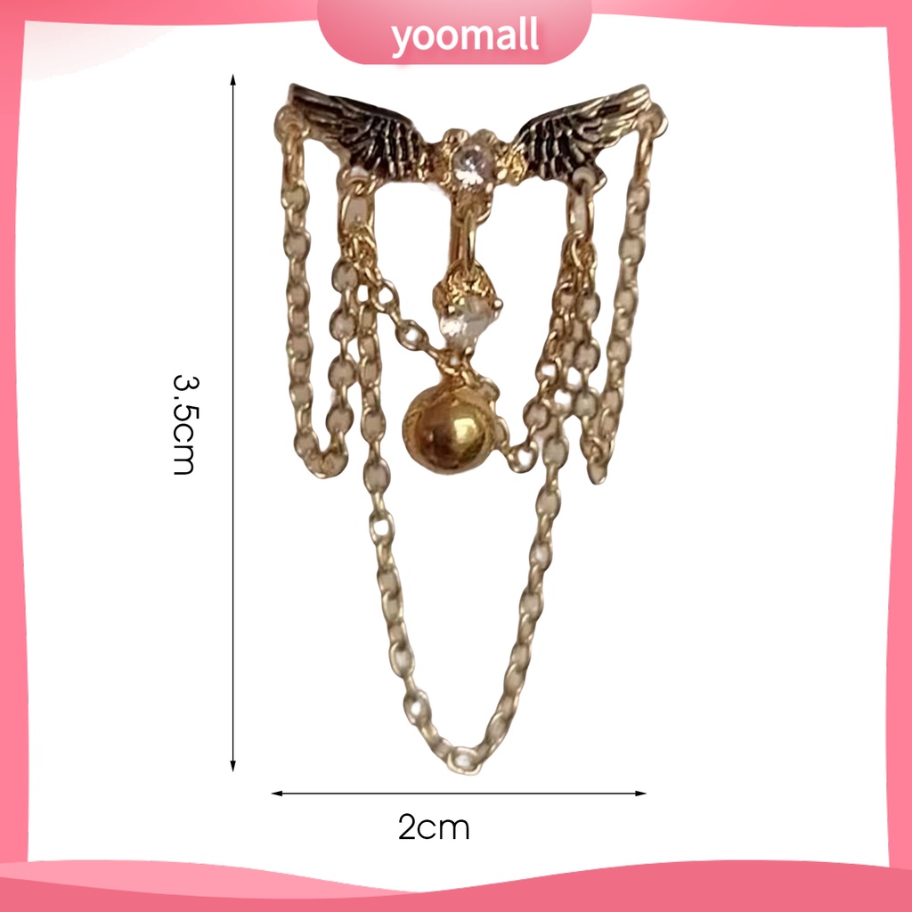 [YM] Khuyên Rốn Hình Trái Tim Lấp Lánh Quyến Rũ Chống Rỉ Sét Chống Dị Ứng Hợp Thời Trang Mặc Hàng Ngày