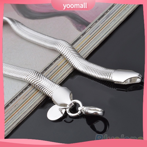 Vòng Đeo Tay Mạ Bạc 6mm Khóa Tôm Hùm Thời Trang Unisex