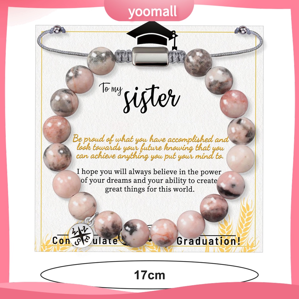 Vòng Tay Chuỗi Hạt Đá Tròn 8MM Màu Hồng Tự Nhiên Tùy Chỉnh Thời Trang Cho Nữ