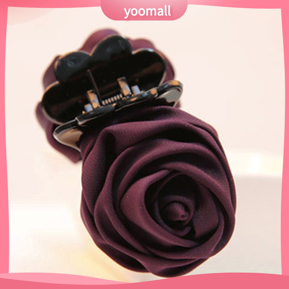 Kẹp Tóc Hình Hoa Hồng Bằng Vải Thời Trang Dành Cho Nữ