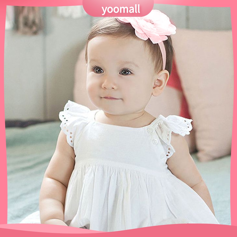 Băng Đô Ren Hoa Co Giãn Xinh Xắn Cho Bé Gái