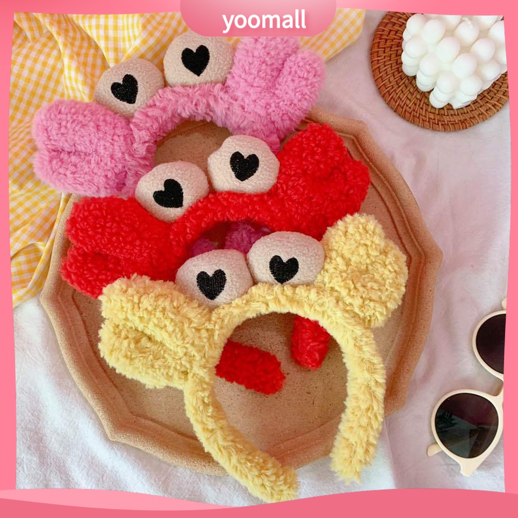 Băng Đô Cài Tóc Chống Trượt Hình Cua Hoạt Hình Dễ Thương Cho Nữ