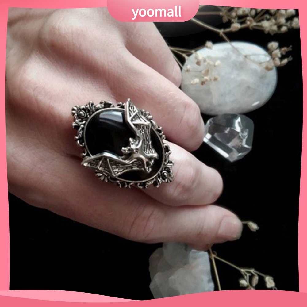 Vòng cổ / Nhẫn / Khuyên Tai Mặt Hình Dơi Đính Đá Giả Thời Trang Unisex