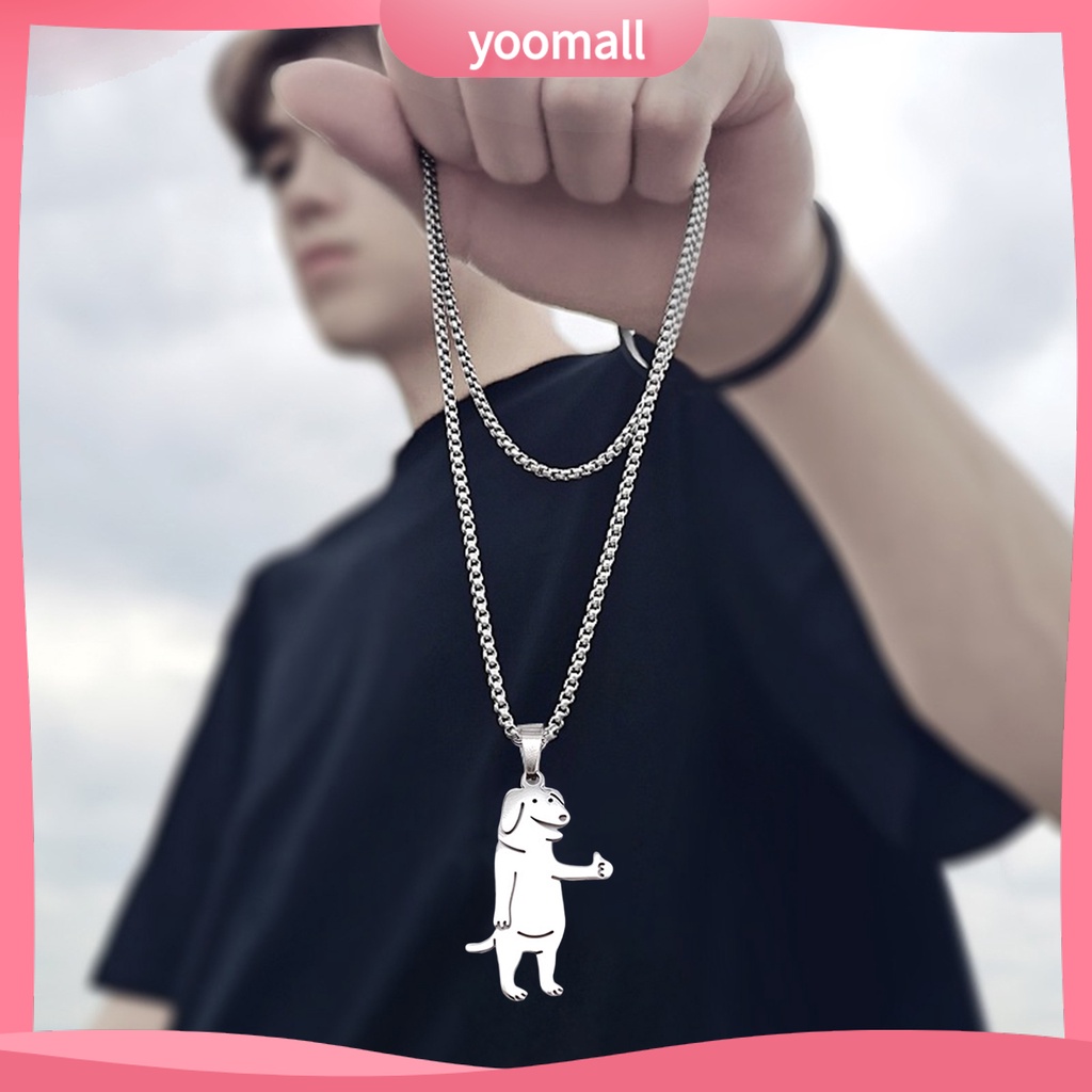 Vòng cổ Hip Hop Bằng Thép Không Gỉ Siêu Nhẹ Không Dị Ứng Có Khóa Tôm Hùm Thú Vị Cho Nữ