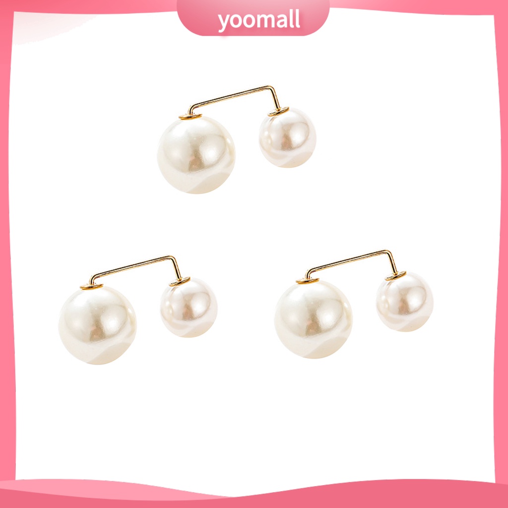 Set 3 Ghim Cài Áo Đính Ngọc Trai Nhân Tạo Thời Trang