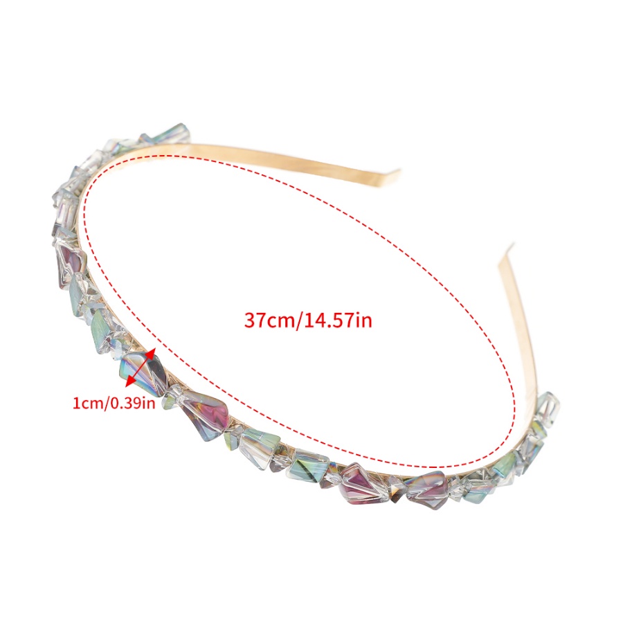 Băng Đô Cài Tóc Bằng Hợp Kim Mỏng Đính Pha Lê Sang Trọng Phong Cách Hàn Quốc Cho Nữ