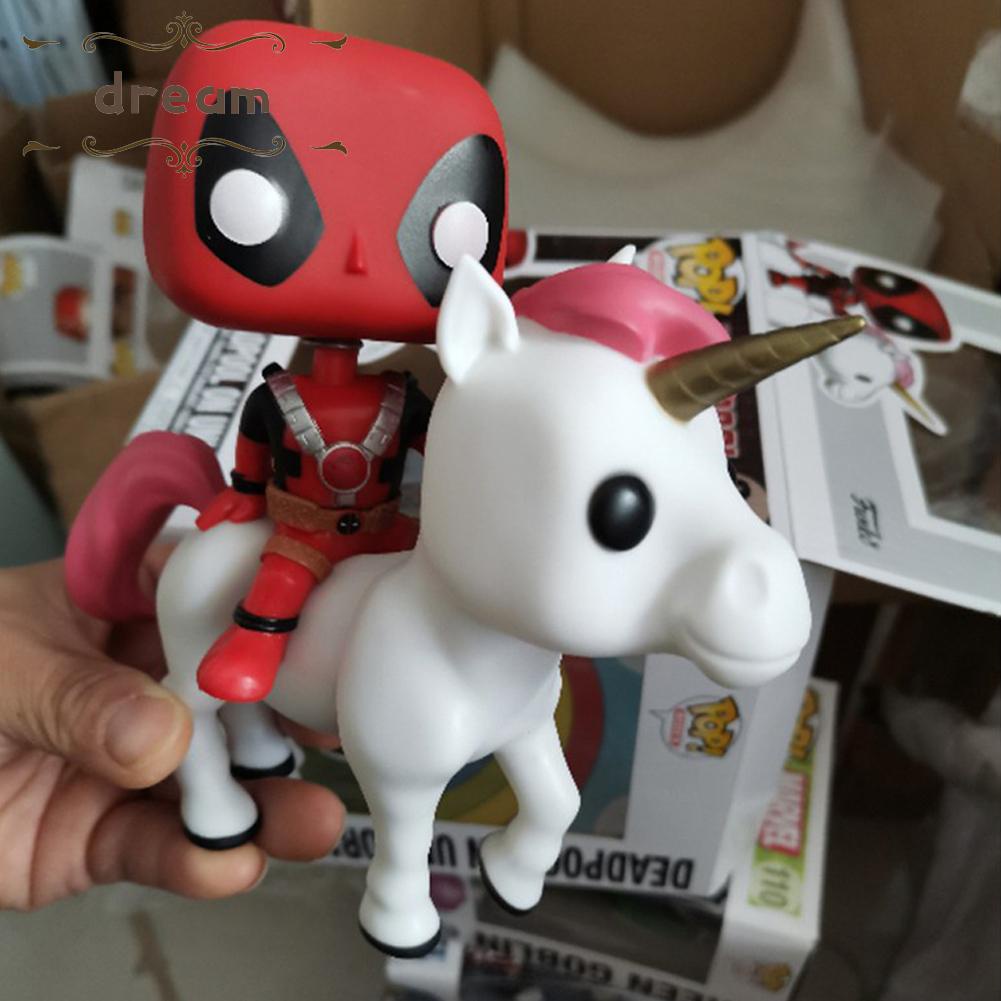 【DREAMLIFE】Action Figure 10-12cm High Deadpool Gifts Ornament Unicorn Vinyl Model