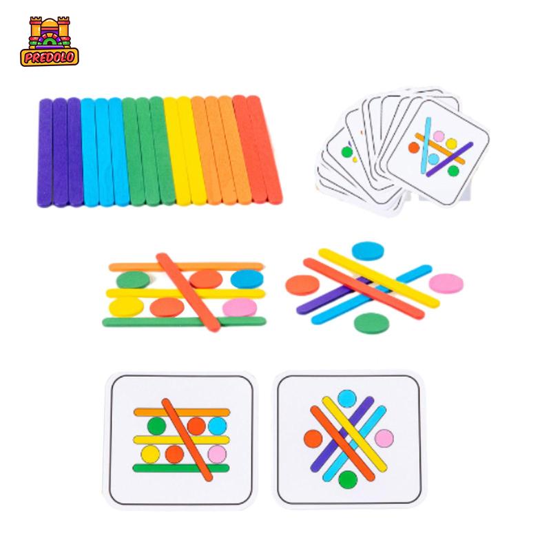 Predolo Đồ Chơi Giáo Dục Montessori Cho Bé 3 4 5 Tuổi Kèm 18 Thẻ