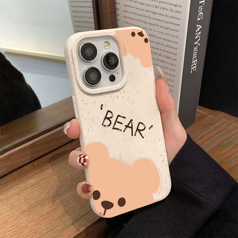 Ốp Điện Thoại Dẻo Họa Tiết Hoạt Hình Chú Gấu Nhỏ Dễ Thương Chống Sốc Cho Iphone 7 14pro11max 8iPhone1213 plus