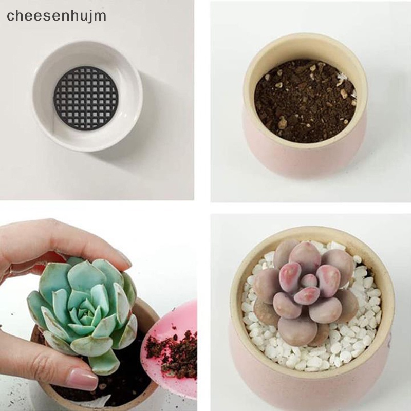 Bộ 50 Tấm Lưới Lót Đáy Chậu Hoa Thoáng Khí Tiện Dụng Cho Sân Vườn