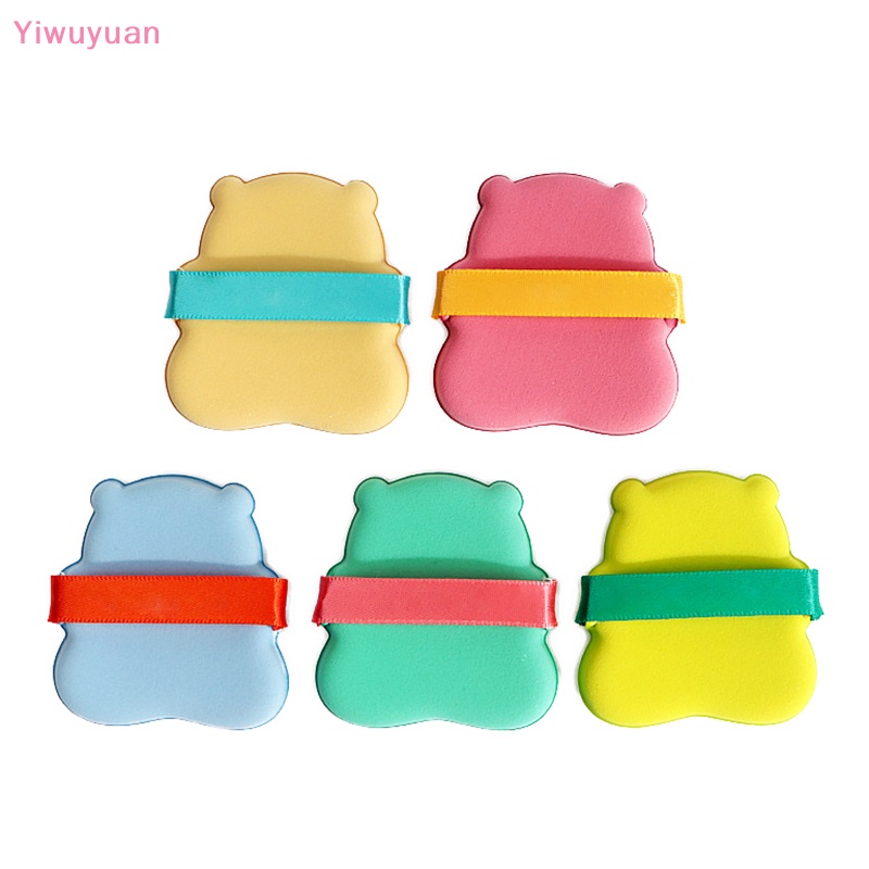 < Yiwuyuan > Bông Mút Trang Điểm Bằng Cotton Mềm Mại Cách Ly Da Hai Mặt Hình Gấu Cho Nữ
