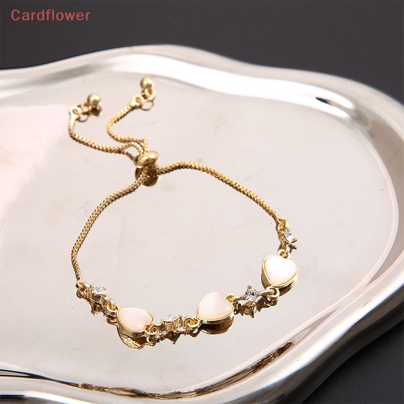 Vòng Tay Đính Đá Hình Trái Tim Lấp Lánh Phong Cách Hàn Quốc Cho Nữ Mới