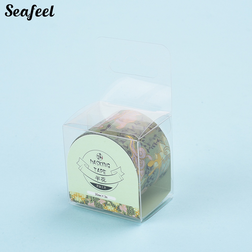 Cuộn Băng Dính Washi Màu Đồng Trang Trí Nhật Ký DIY