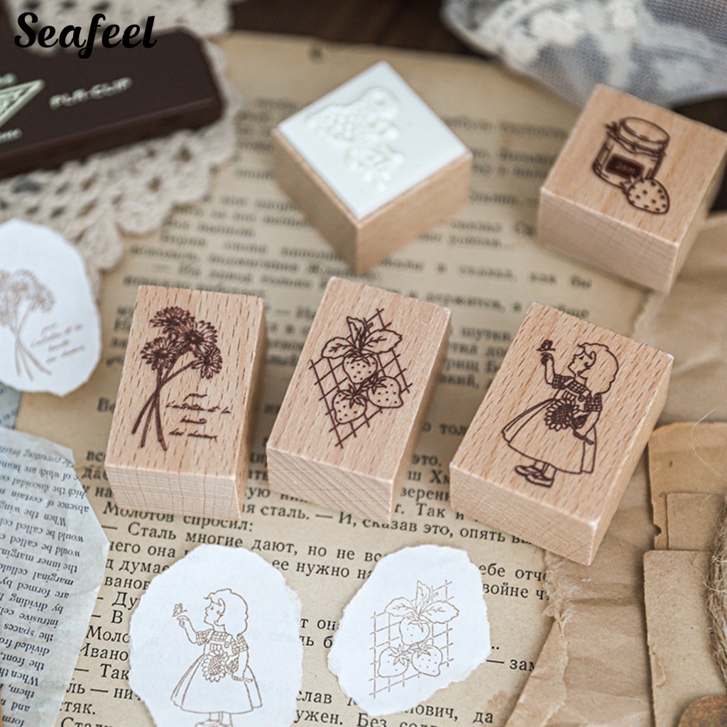Con Dấu Bằng Gỗ Cứng Mềm Mại Đa Năng Trang Trí Sổ Tay / Nhật Ký